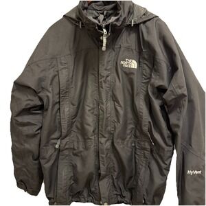 The North Face Hyvent 3-in-1 Jacket No Liner Men's Large Black Coat W/ Hood
